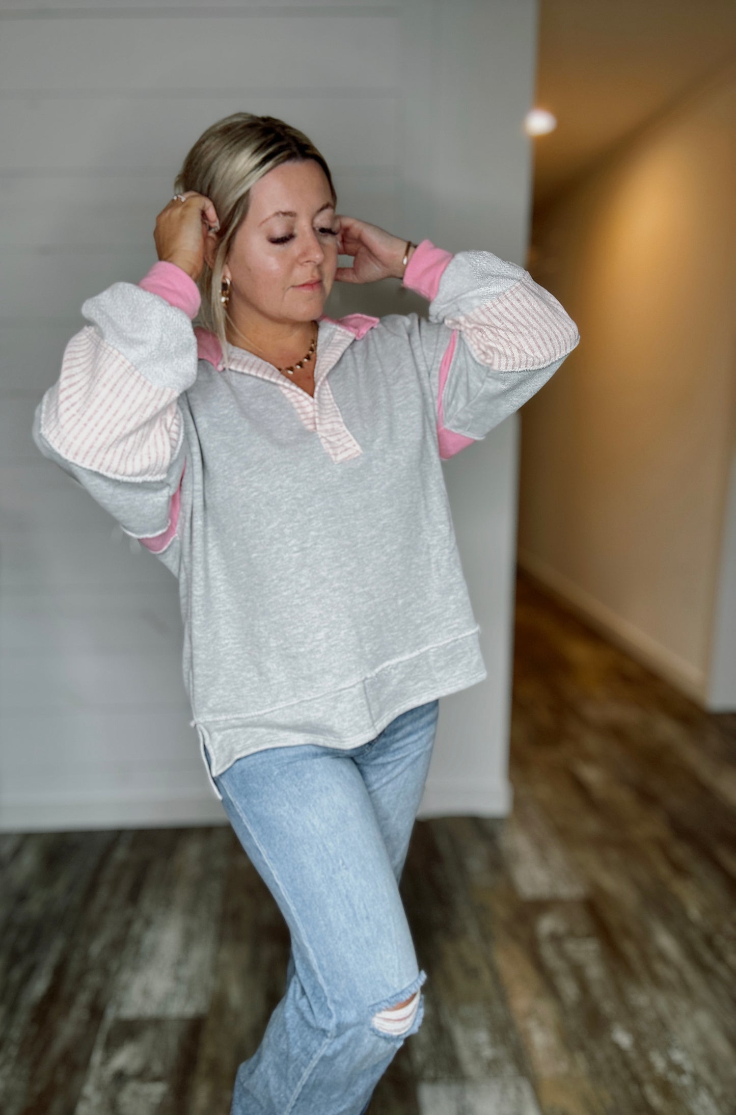 PINK CREAM PULLOVER