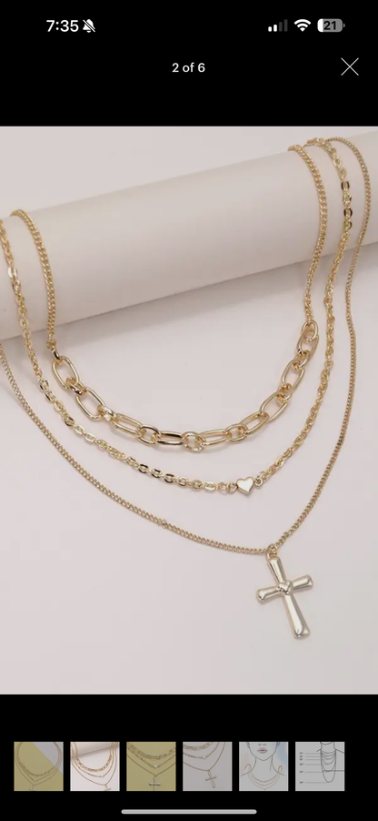 CROSS MULTI NECKLACE