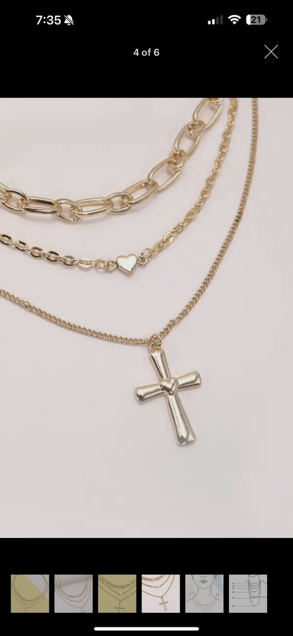 CROSS MULTI NECKLACE