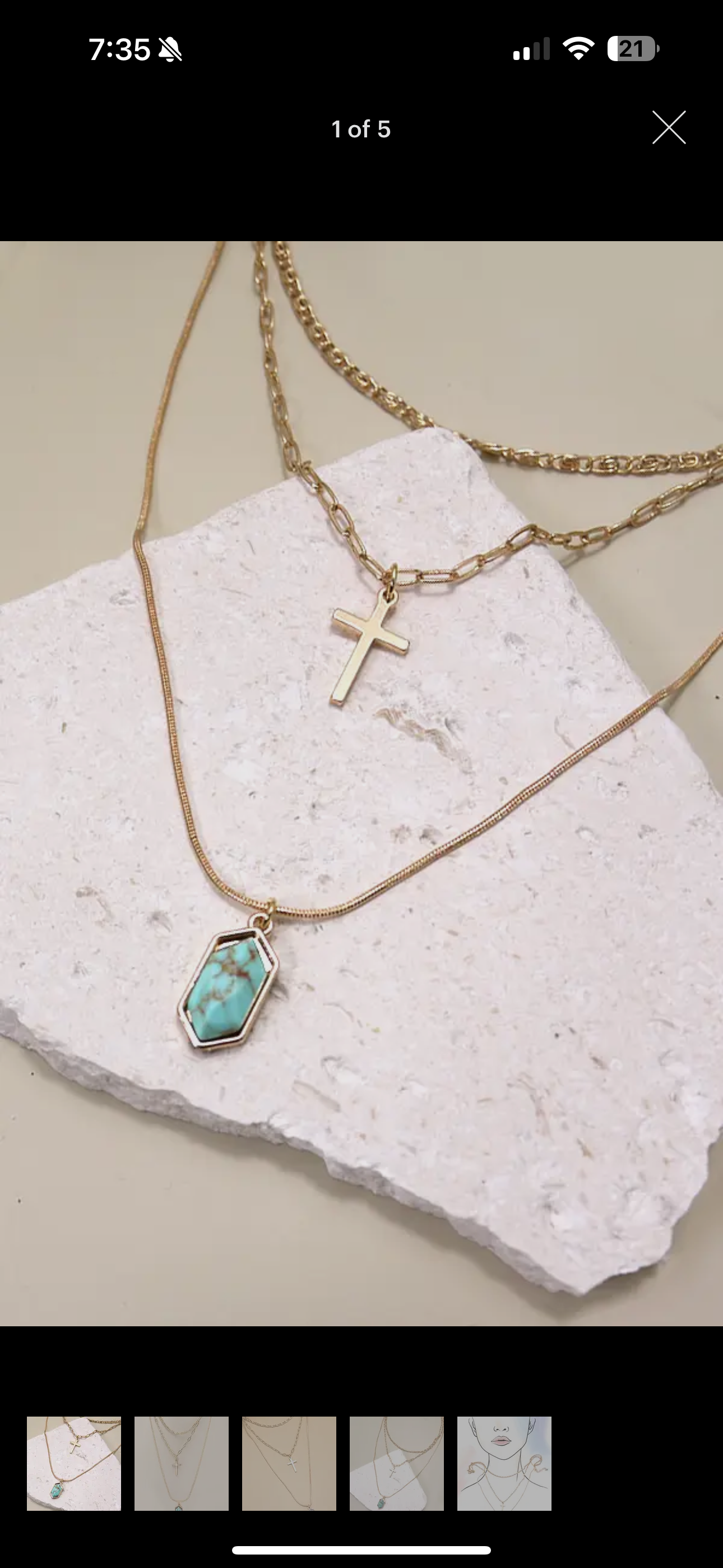 CROSS PENDANT NECKLACE