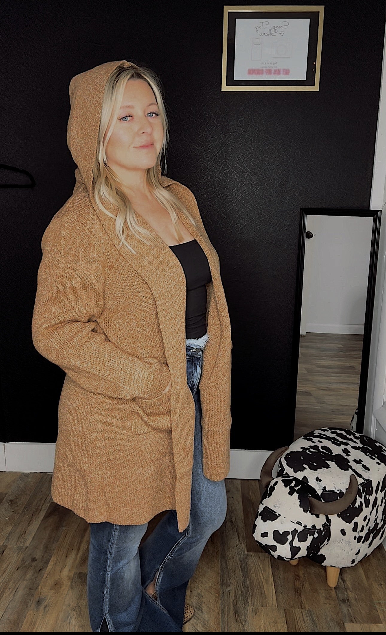 HOODED CARDIGAN