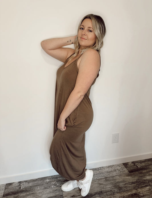 MAXI BROWN DRESS